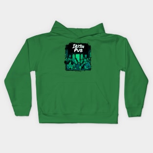 Irish Pub Green Kids Hoodie